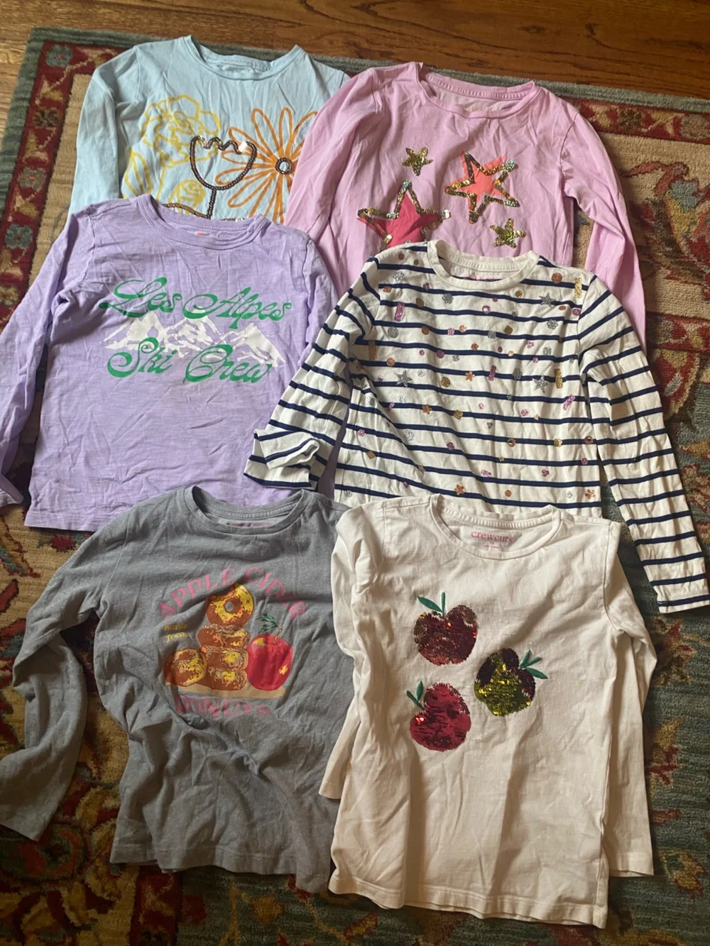 Crewcut bundle - 6 Long-Sleeve Top - size 6/7